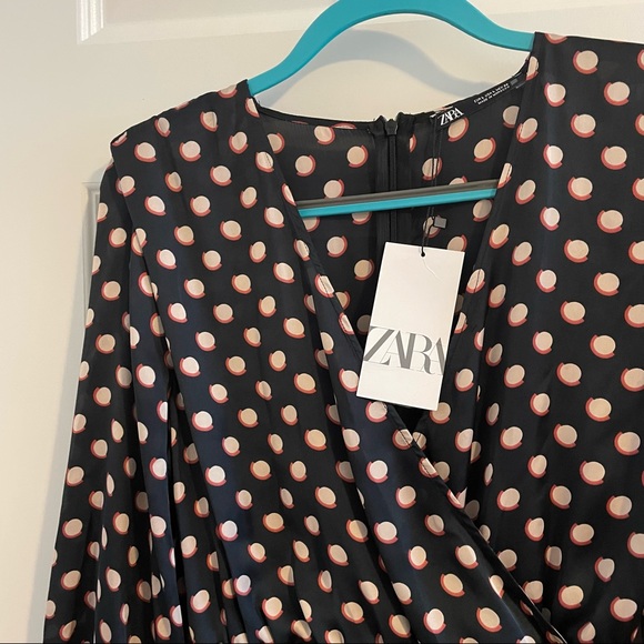 Zara Polka Dot Wrap Romper, Size L, with tags - Picture 10 of 10